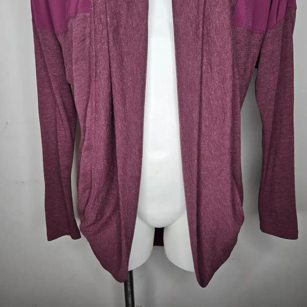 LUCY Women’s Lightweight Active Cardigan Maroon Size Small